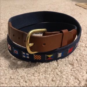 Nautical needlepoint belt